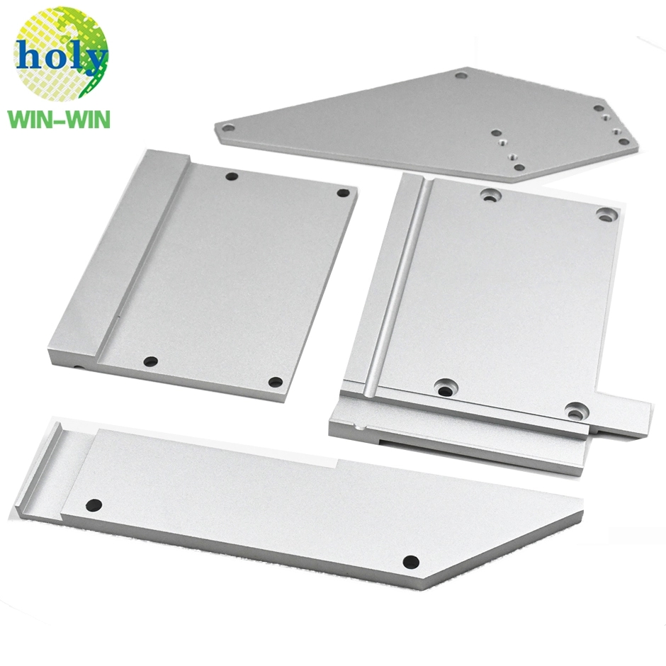 CNC Mecanizado de aluminio 6061/7075 T6 Piezas anodizadas Sliver transparente